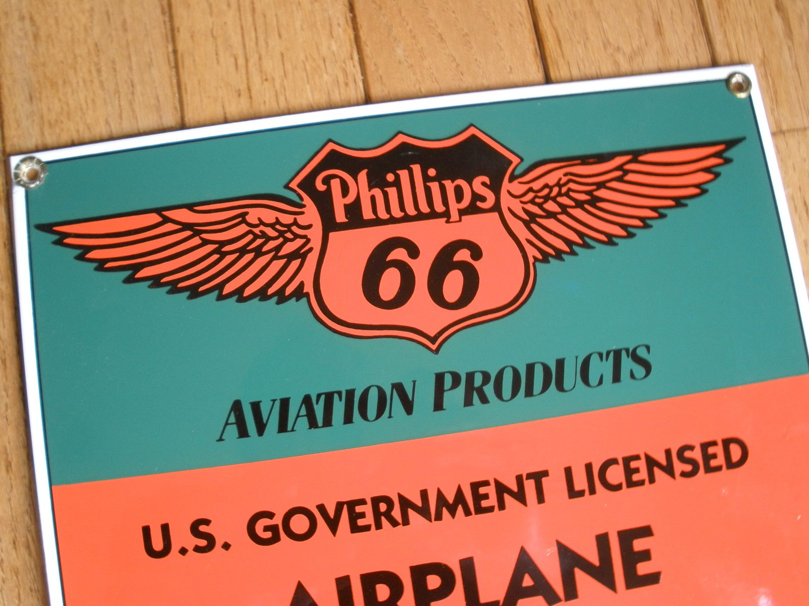 PHILLIPS 66 AVIATION PRODUCTS ENAMEL SIGN - Image 3