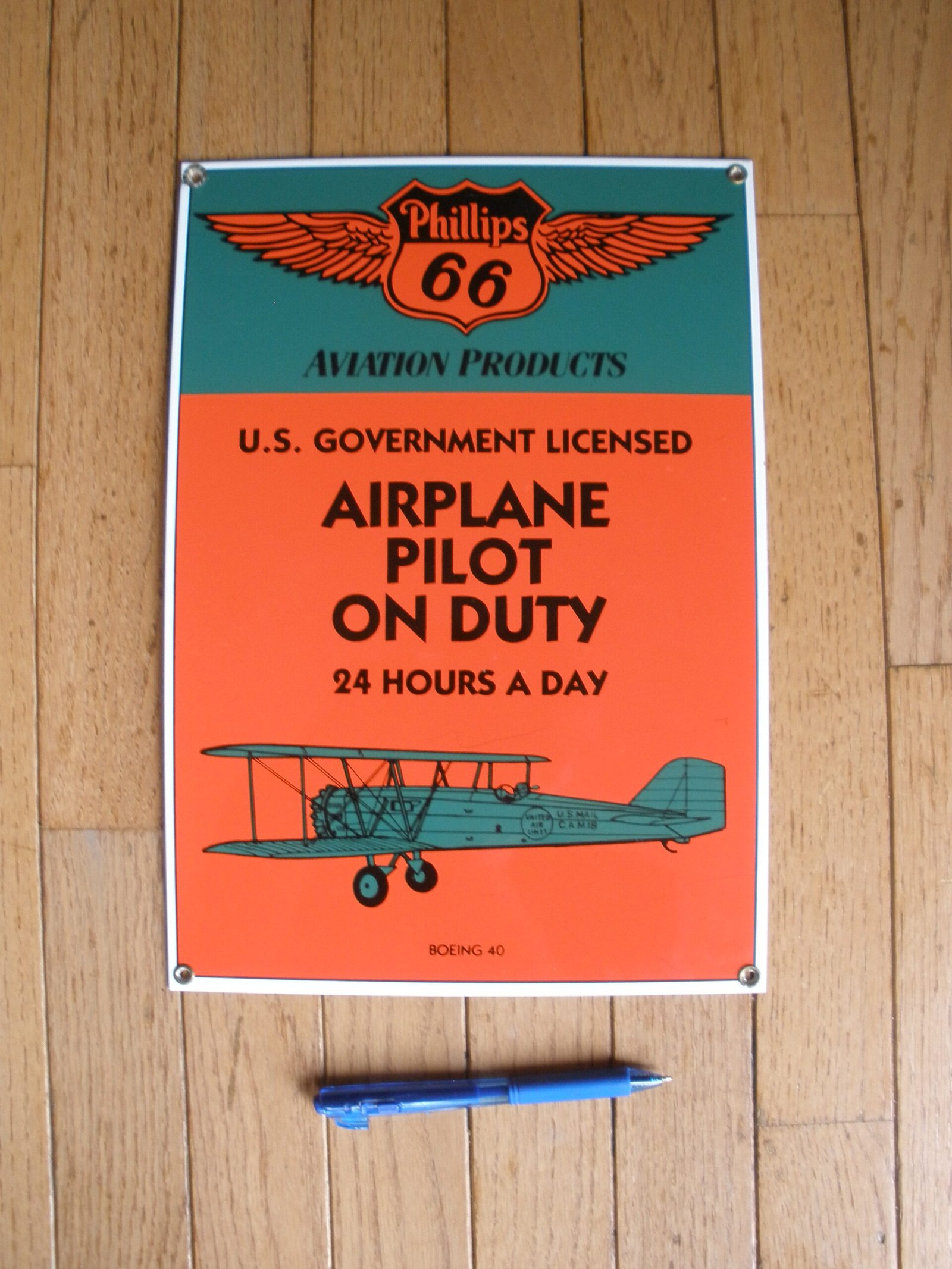 PHILLIPS 66 AVIATION PRODUCTS ENAMEL SIGN - Image 6