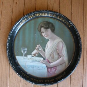 Early 1900s MT HOOD ICE CREAM SERVING TRAY - Advertising Lithograph
