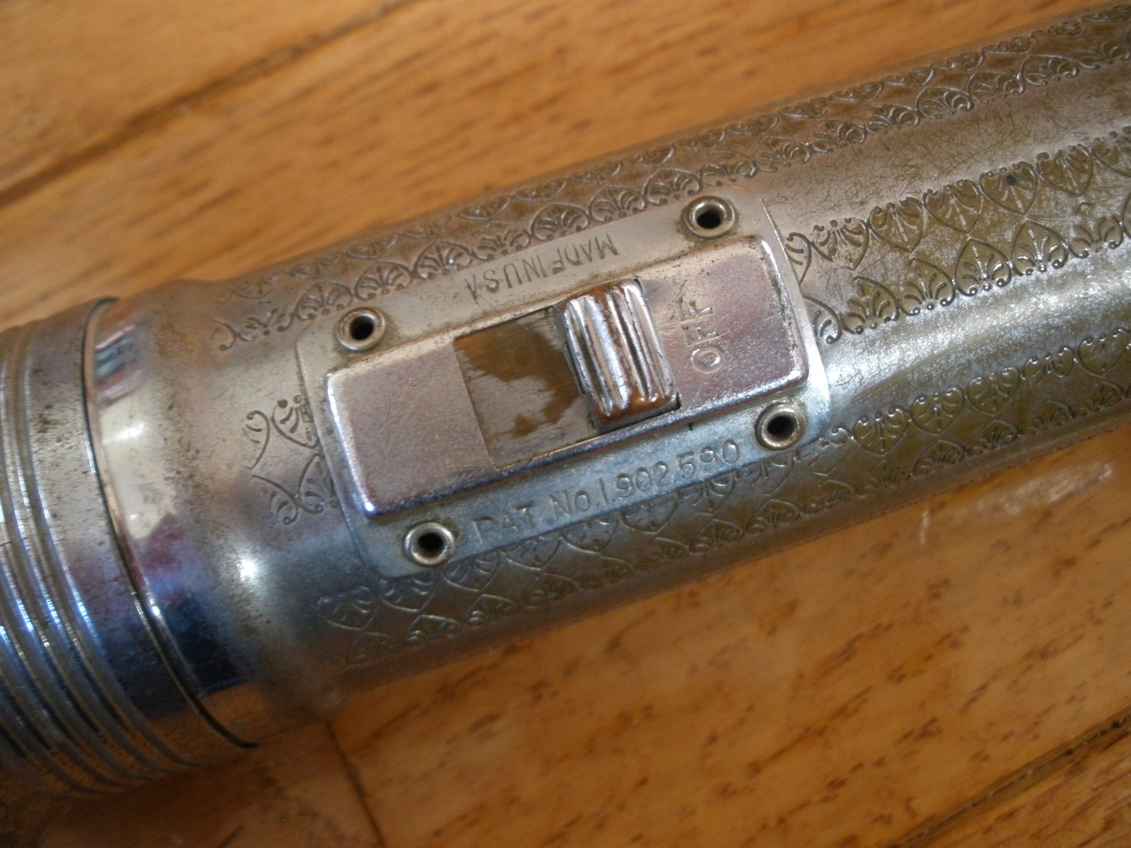 1930s BLACO BEVELED GLASS FLASHLIGHT - Blake Manufacturing Co - Image 3