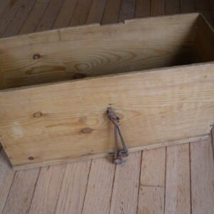 Vintage RUSTIC WOOD OAK STORAGE CRATE - Primitive