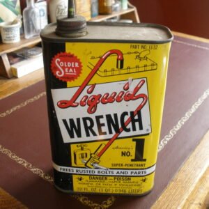 1960s VINTAGE LIQUID WRENCH TIN - 32 Oz - Charlotte, NC